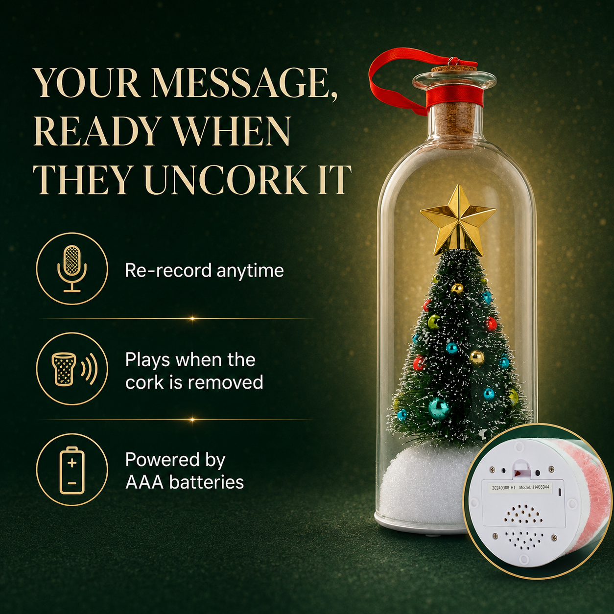 nylyCas™ Record-a-Message Christmas Tree