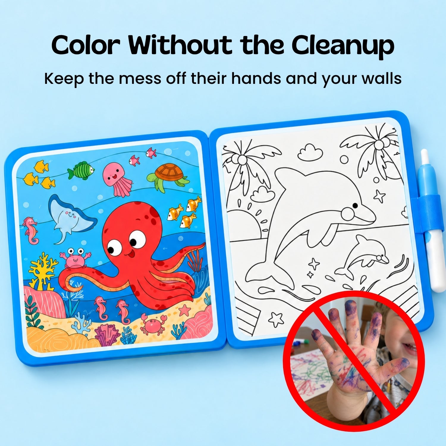 nylyCas™ MagicSplash Water Coloring Book