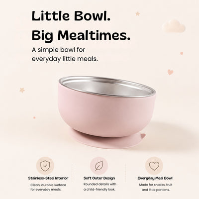 nylyCas™ BearGrip Stainless Steel Suction Bowl