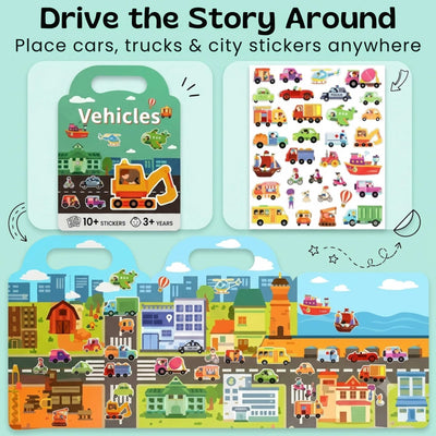 nylyCas™ PuffyScene Reusable Sticker Book
