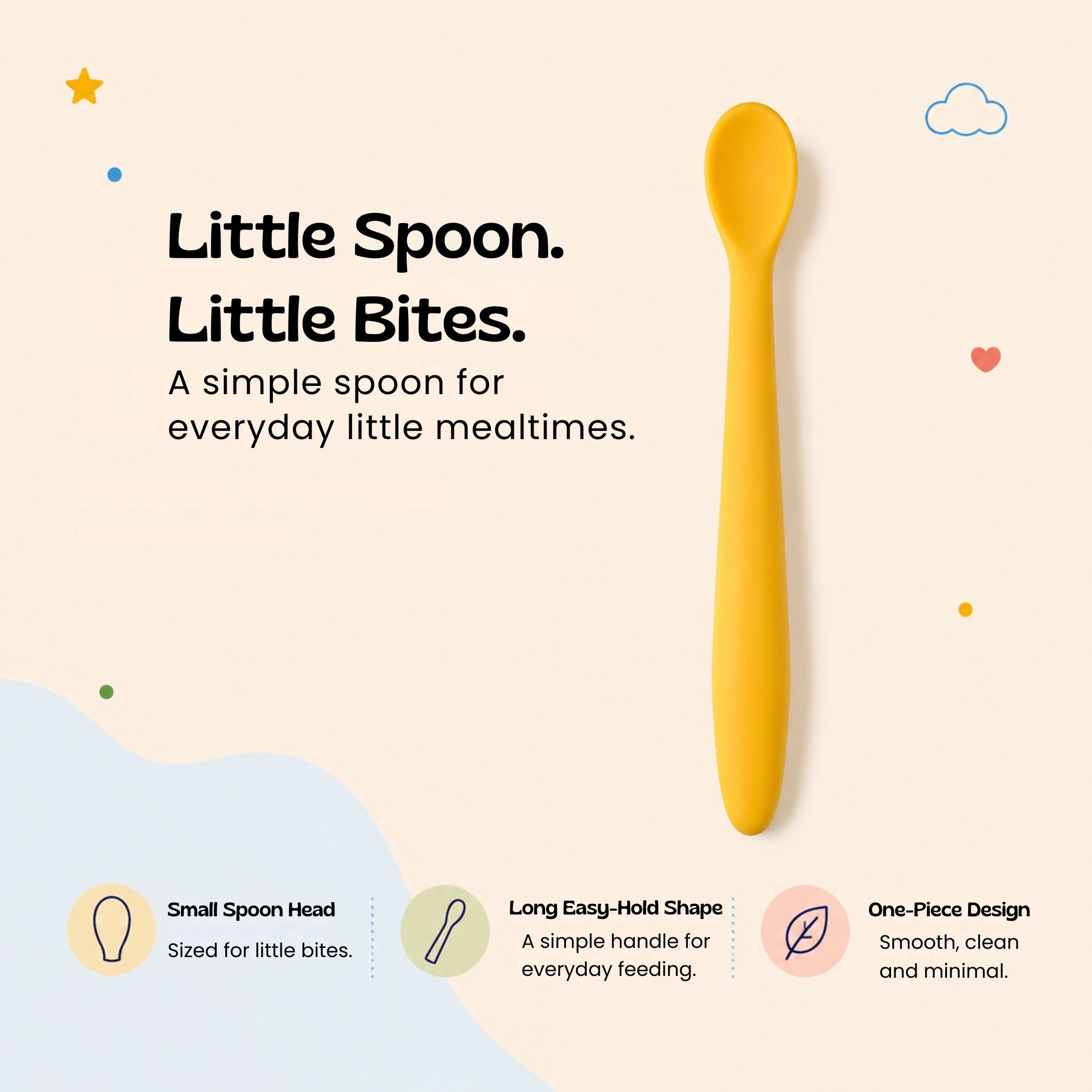 nylyCas™ SoftStart Silicone Baby Feeding Spoon