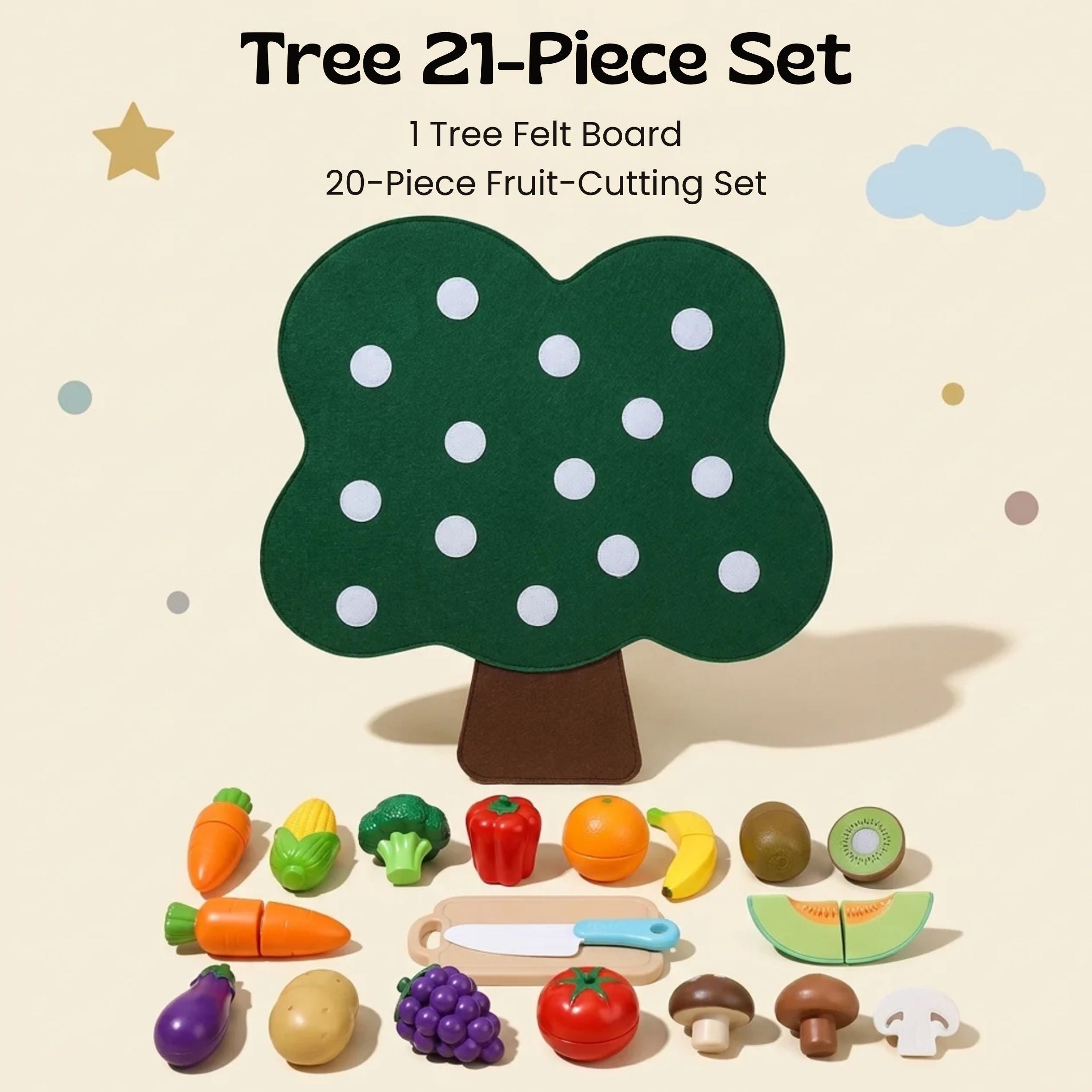 nylyCas™ ApplePatch Felt Food Sorting Board