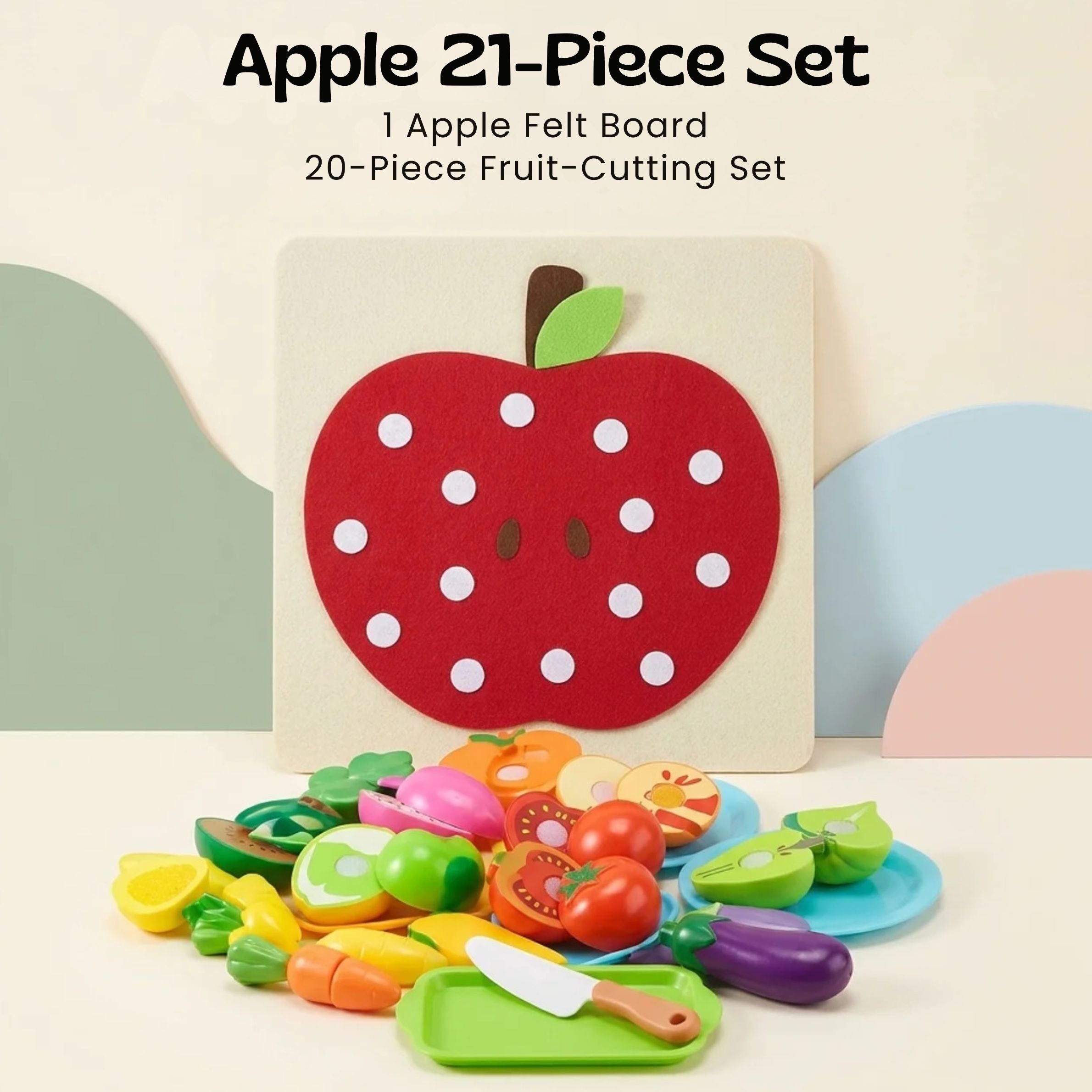 nylyCas™ ApplePatch Felt Food Sorting Board