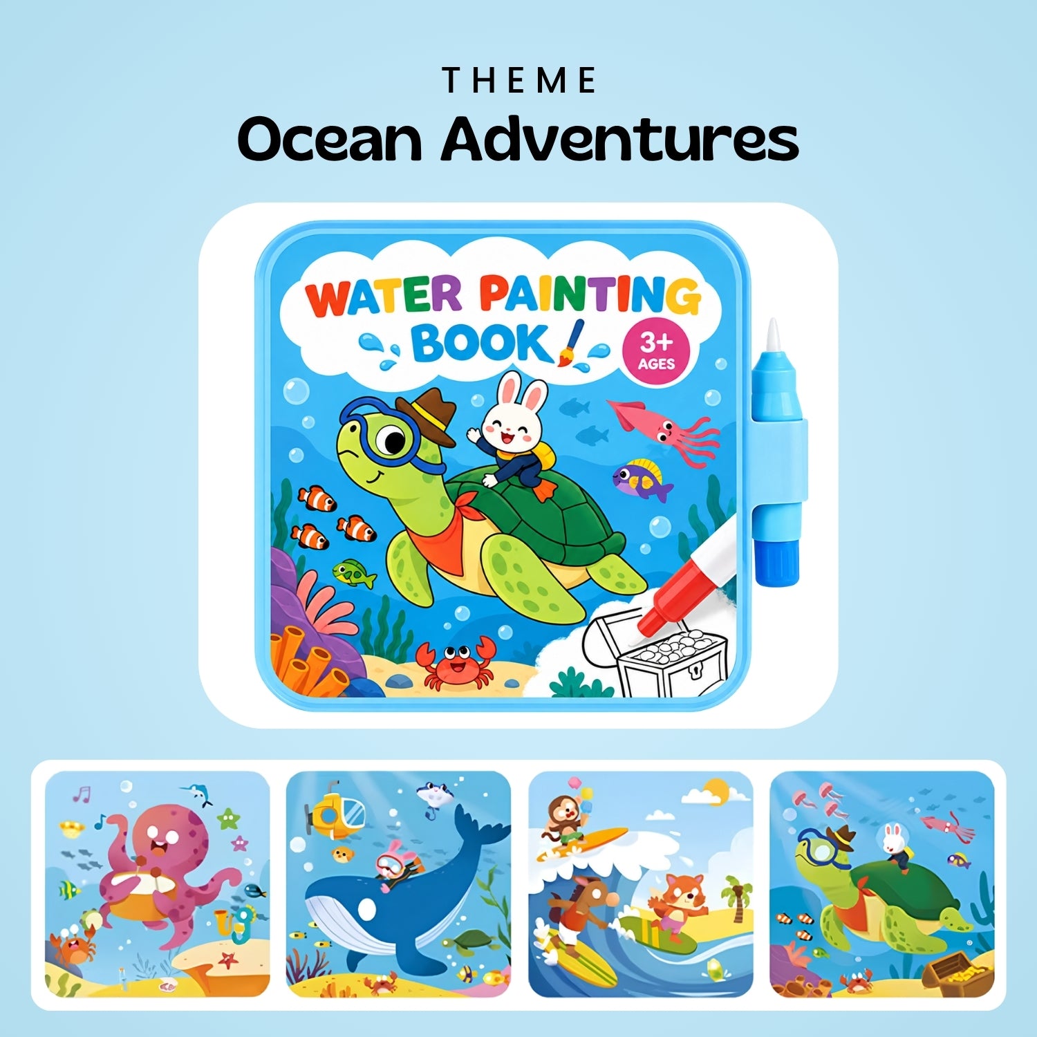 nylyCas™ MagicSplash Water Coloring Book
