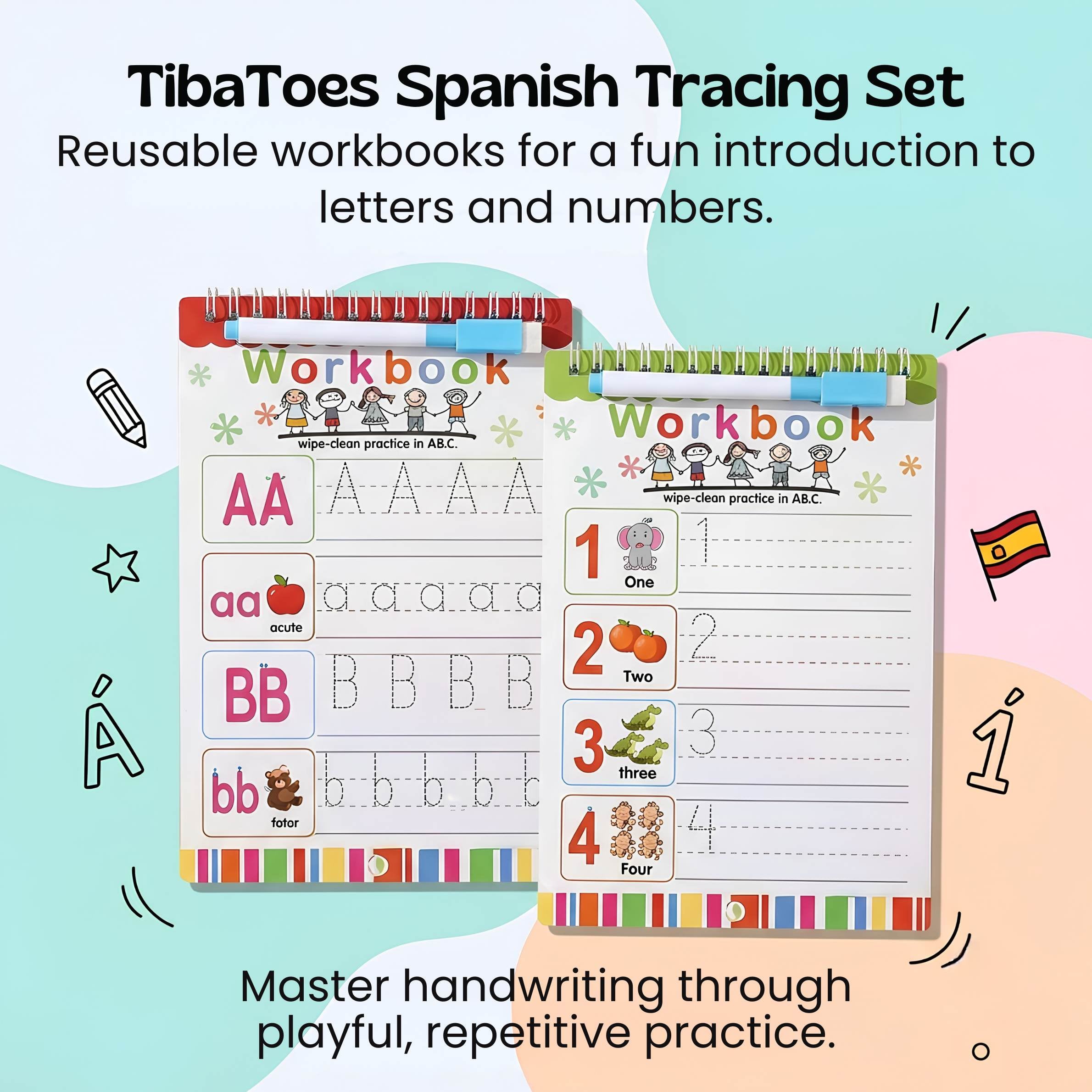 nylyCas™ Bilingual Magic Writing Workbook