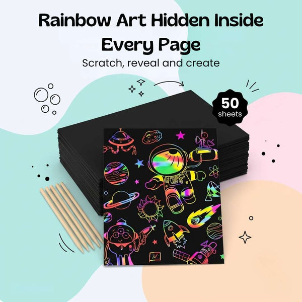 nylyCas™ RainbowReveal Scratch Art Set