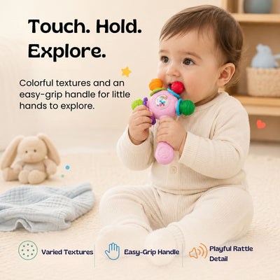 nylyCas™ RainbowGrip Baby Teether Rattle