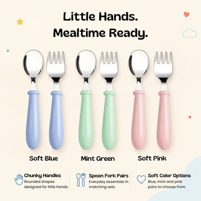 nylyCas™ LittleBite Toddler Fork & Spoon Set