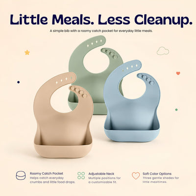 nylyCas™ PandaEar Silicone Catch Bib