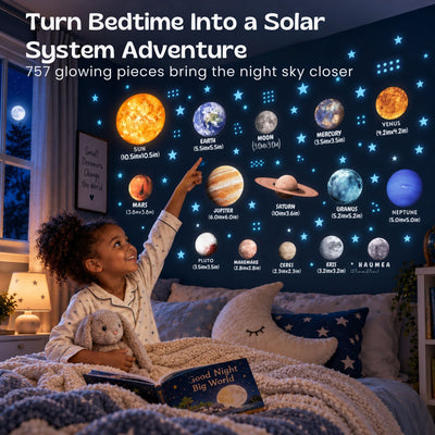 nylyCas™ Glow-in-the-Dark Space Sticker Set