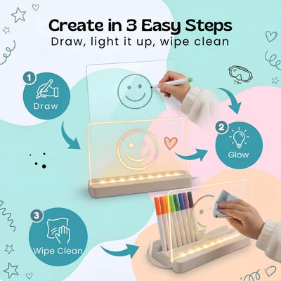 nylyCas™ GlowScribble Light-Up Drawing Board