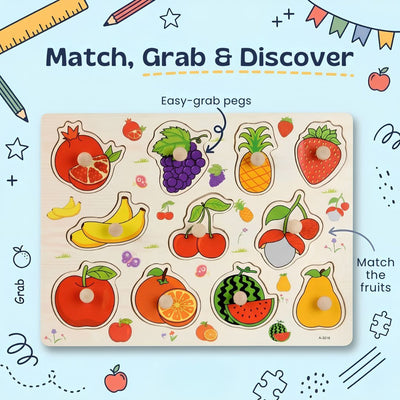 nylyCas™ Wooden Match & Learn Puzzle Board