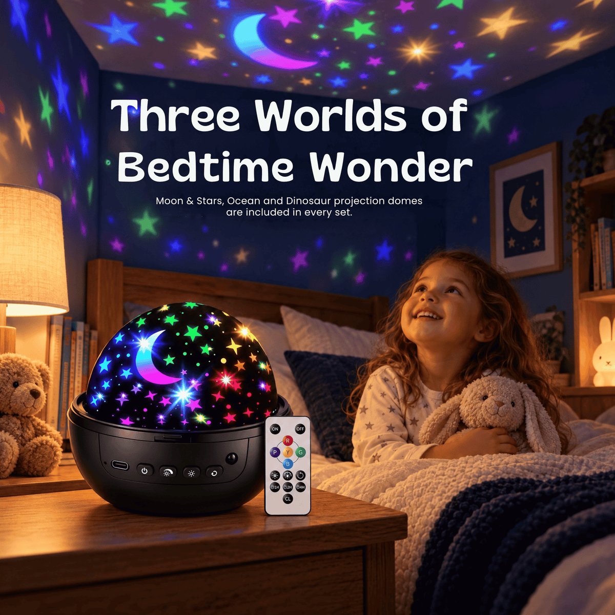 nylyCas™ StarryGlow Projector Night Light