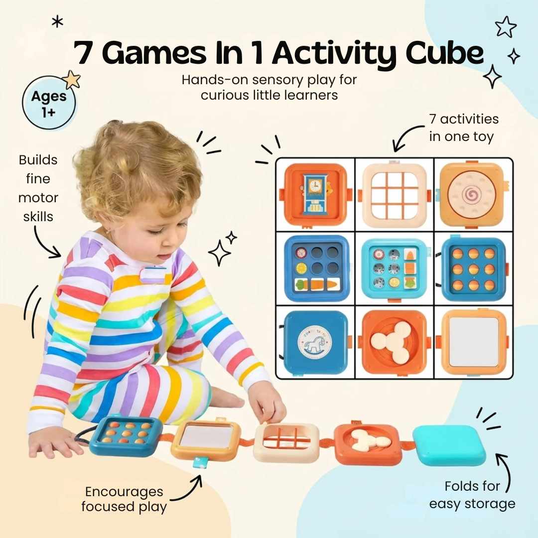 nylyCas™ Montessori Fold & Discover Activity Cube