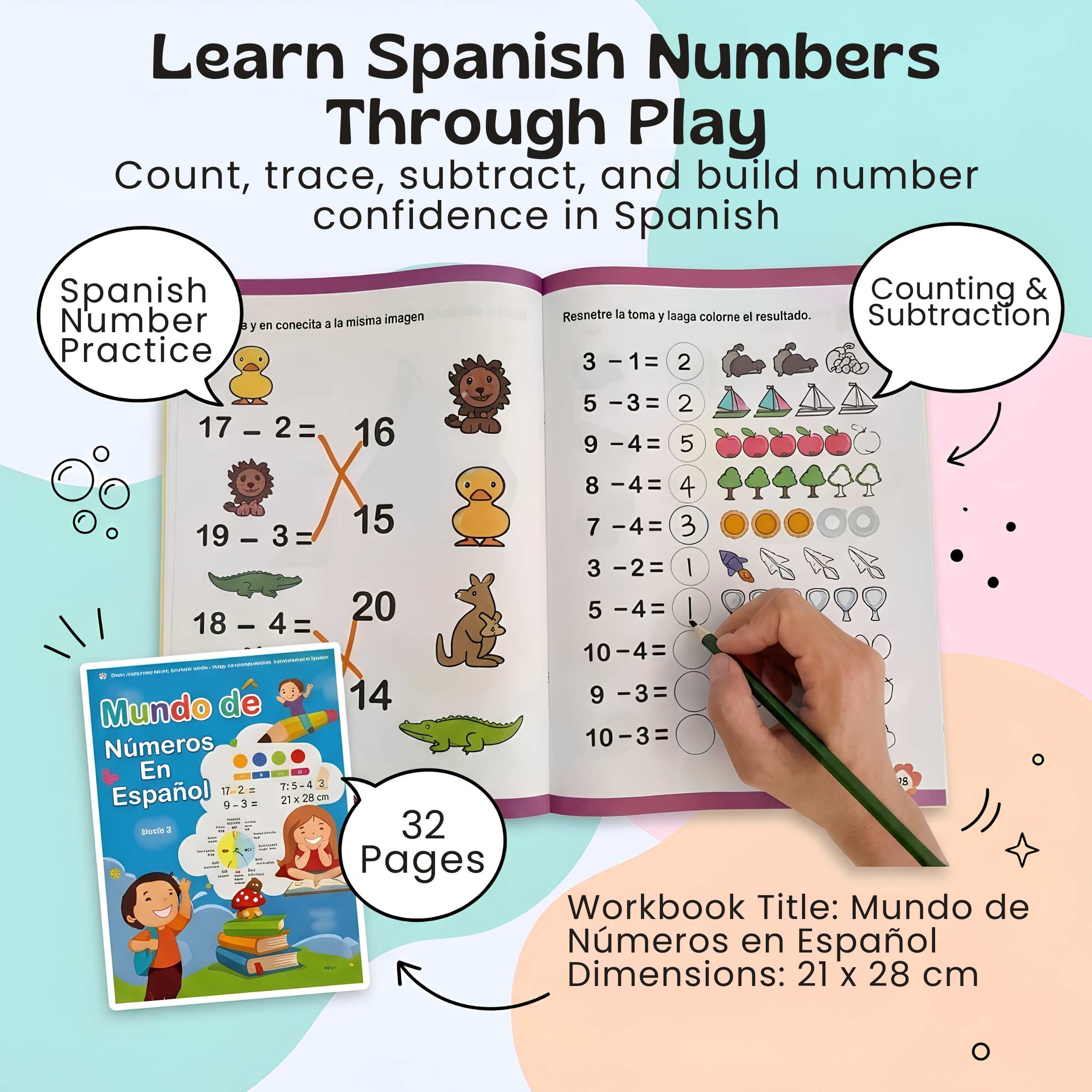 nylyCas™ Spanish NumberWorld Math Workbook