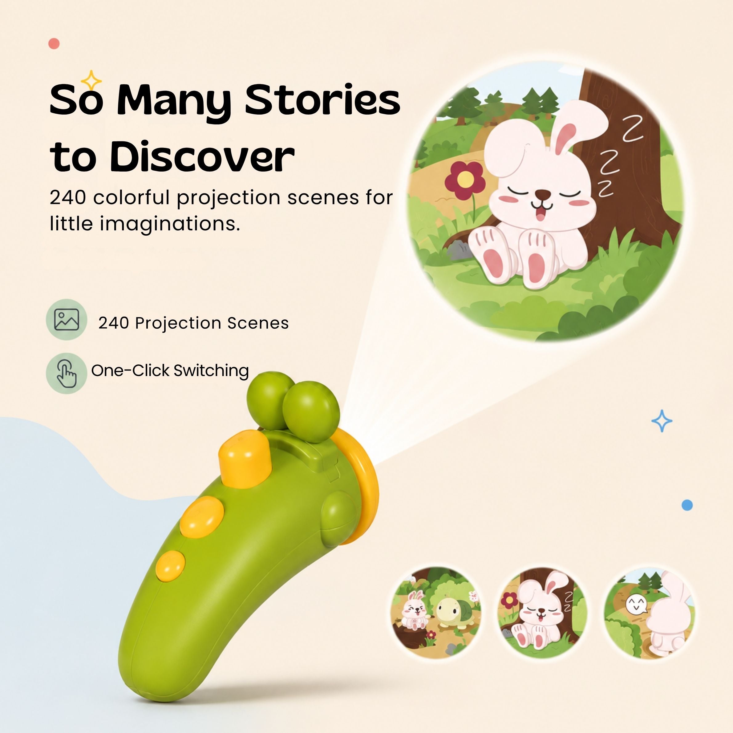 nylyCas™ Dino Story Projection Flashlight