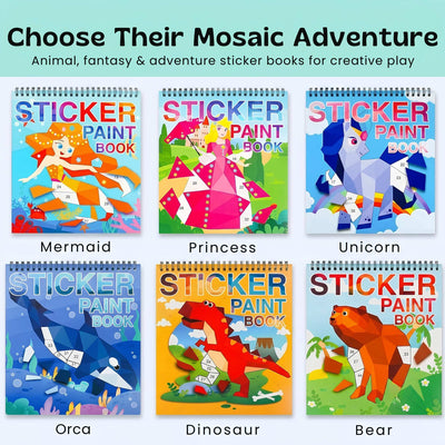 nylyCas™ StickerPaint Number Art Book