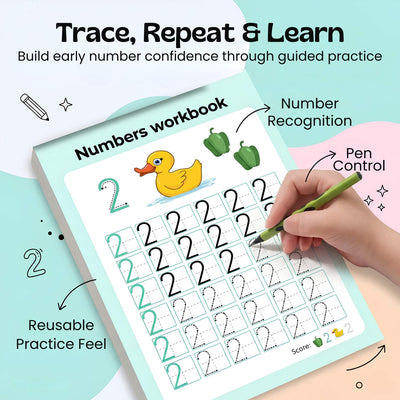 nylyCas™ NumberQuest Tracing Workbook
