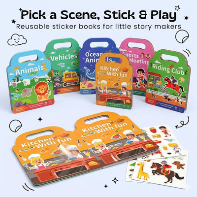 nylyCas™ PuffyScene Reusable Sticker Book
