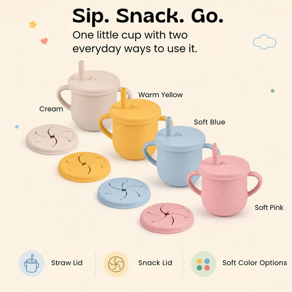 nylyCas™ Sip & Snack Silicone Training Cup