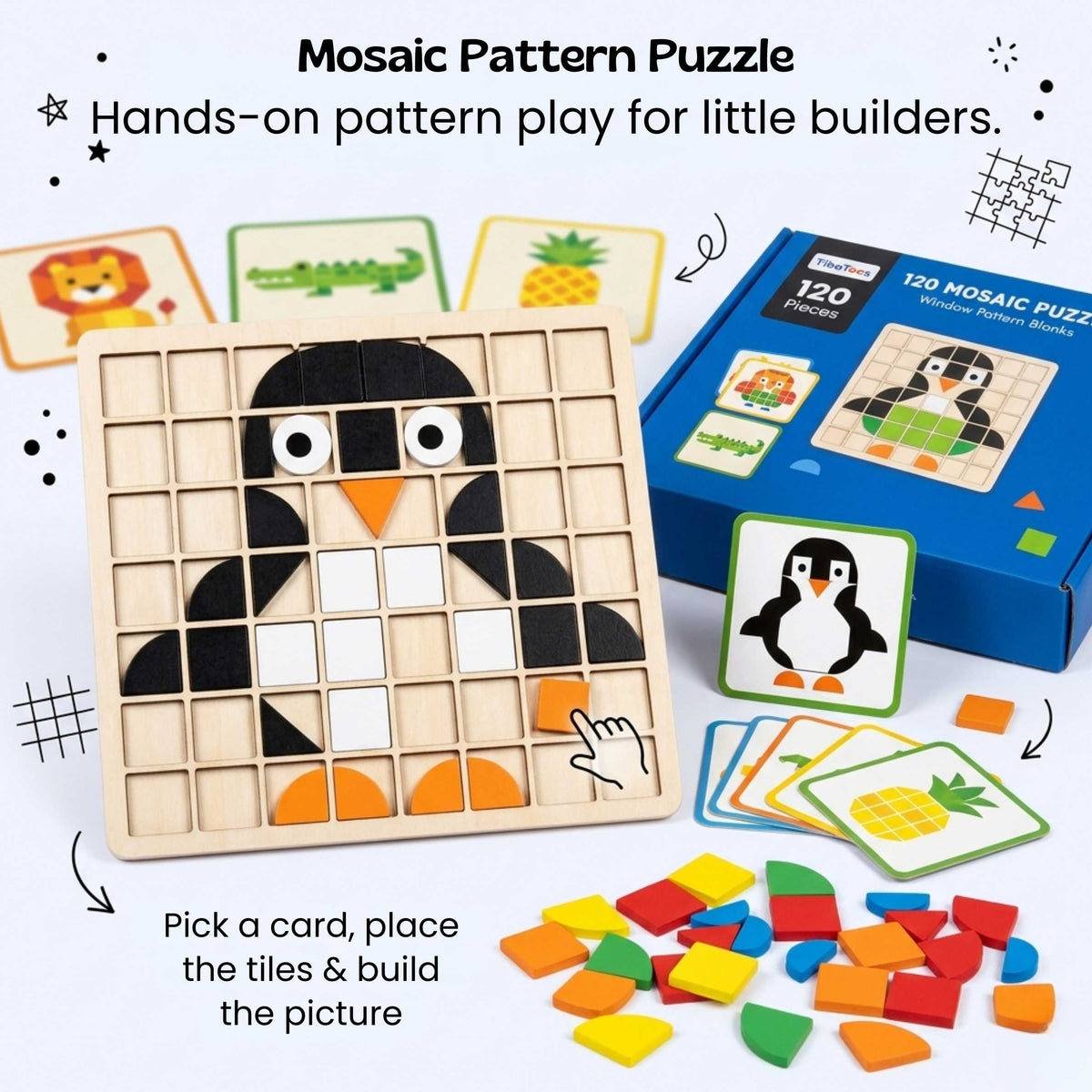 nylyCas™ MosaicMind Pattern Puzzle Board