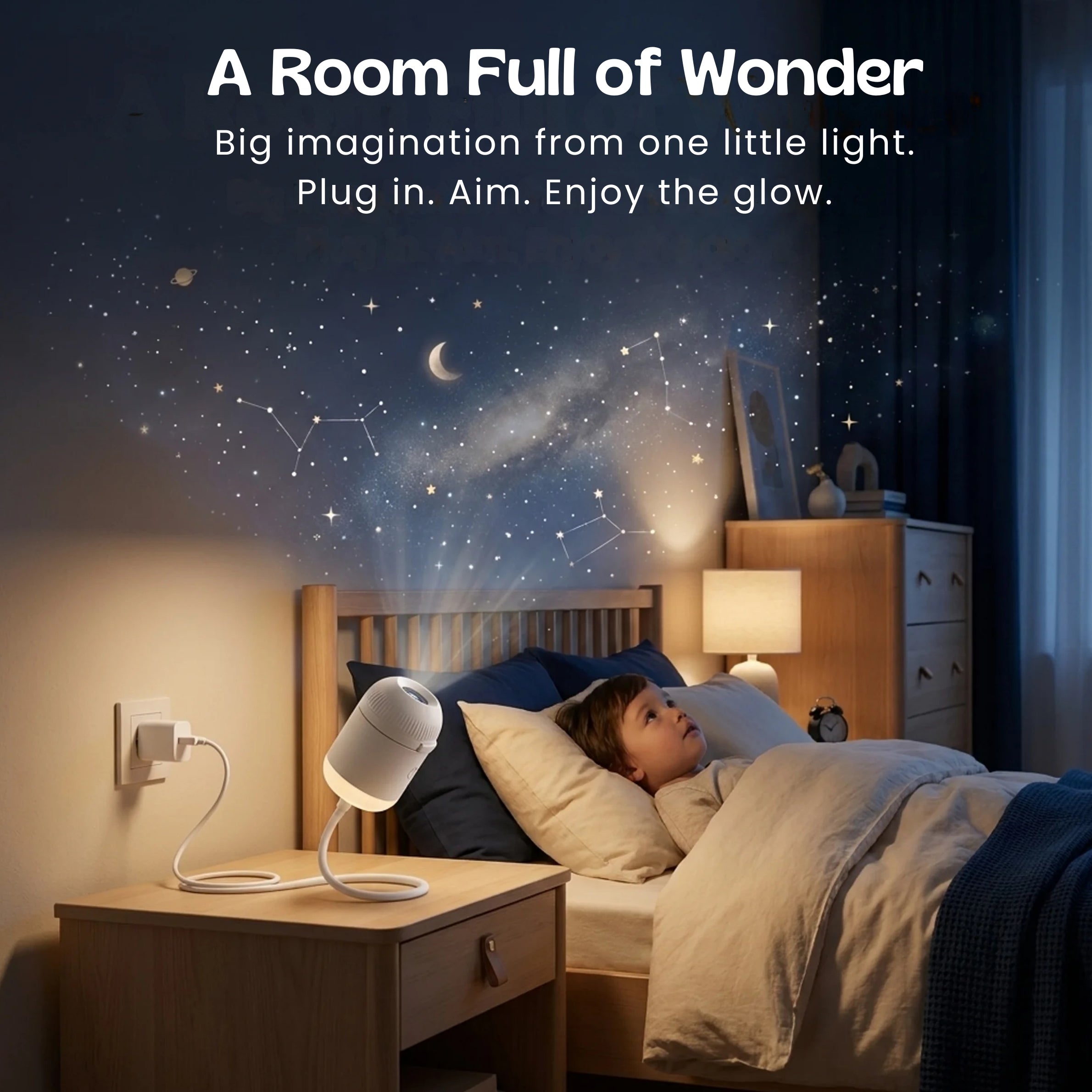 nylyCas™ GalaxyGlow Slide Projector Night Light