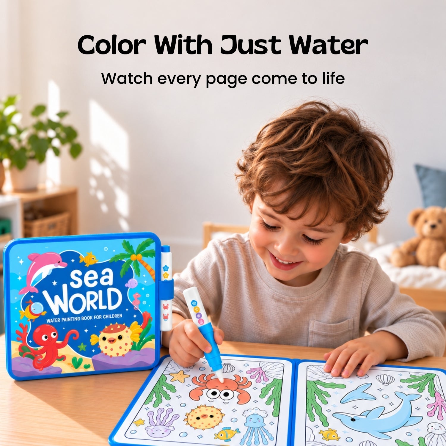 nylyCas™ MagicSplash Water Coloring Book