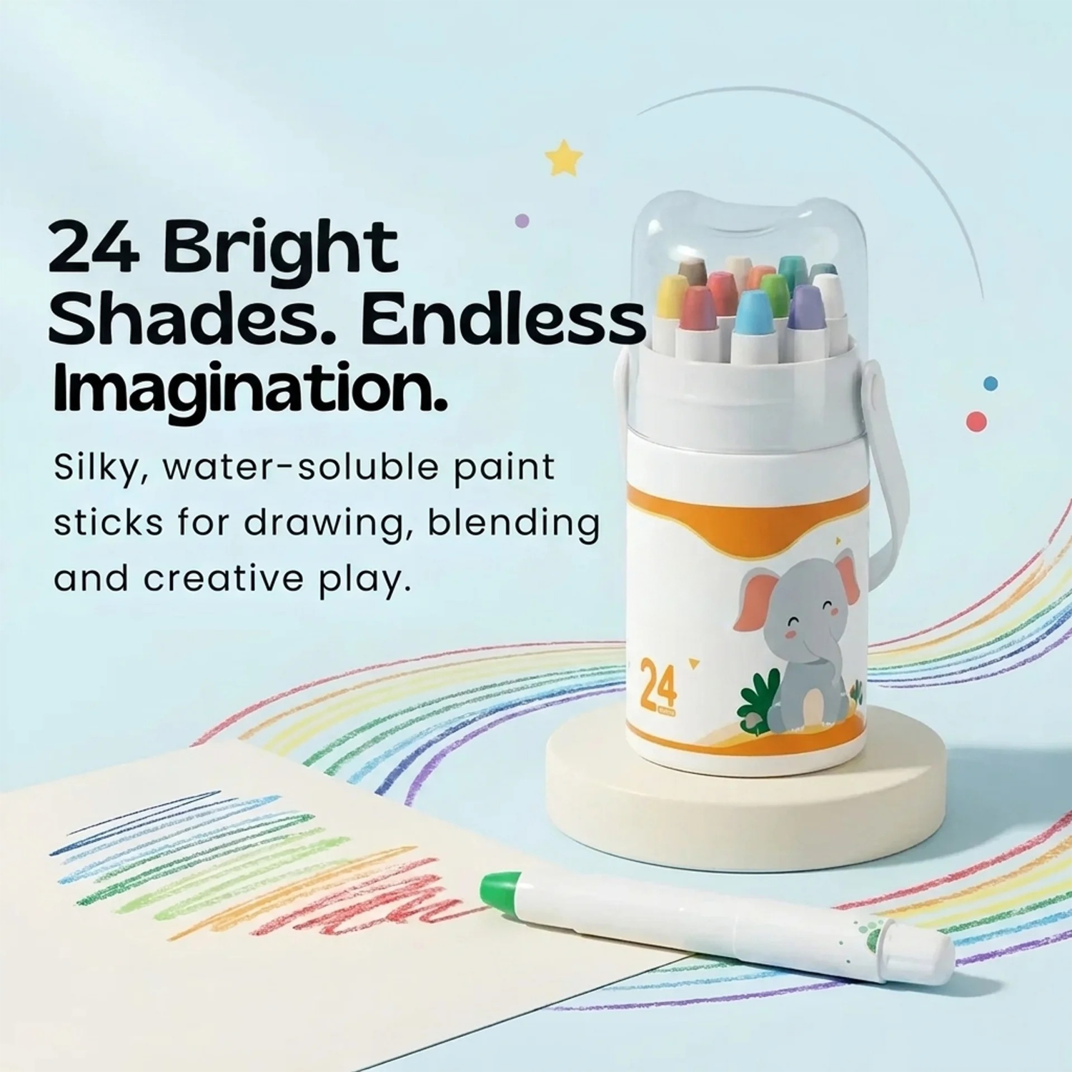 nylyCas™ Silky Twist-Up Crayon Set