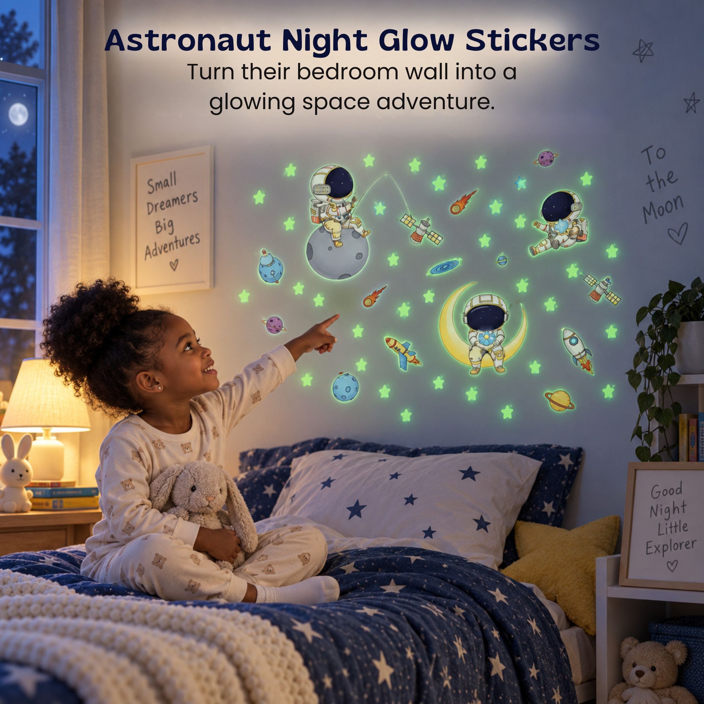 nylyCas™ Astronaut Night Glow Stickers