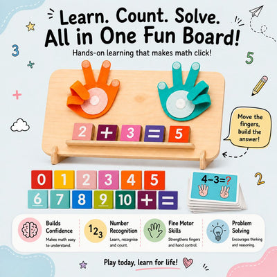 nylyCas™ Wooden Finger Math Counting Board