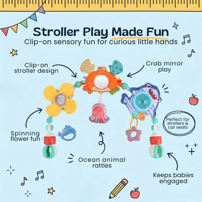 nylyCas™ Clip-On Montessori Stroller Play Arch