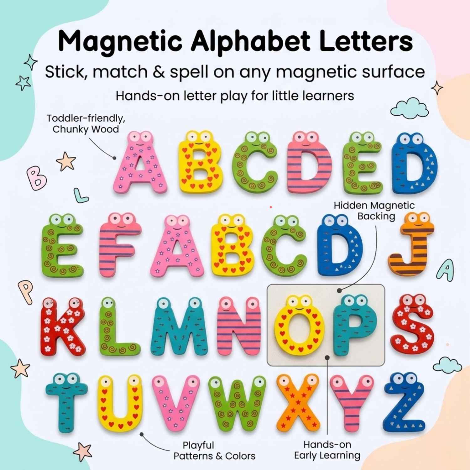 nylyCas Magnetic Alphabet Letters