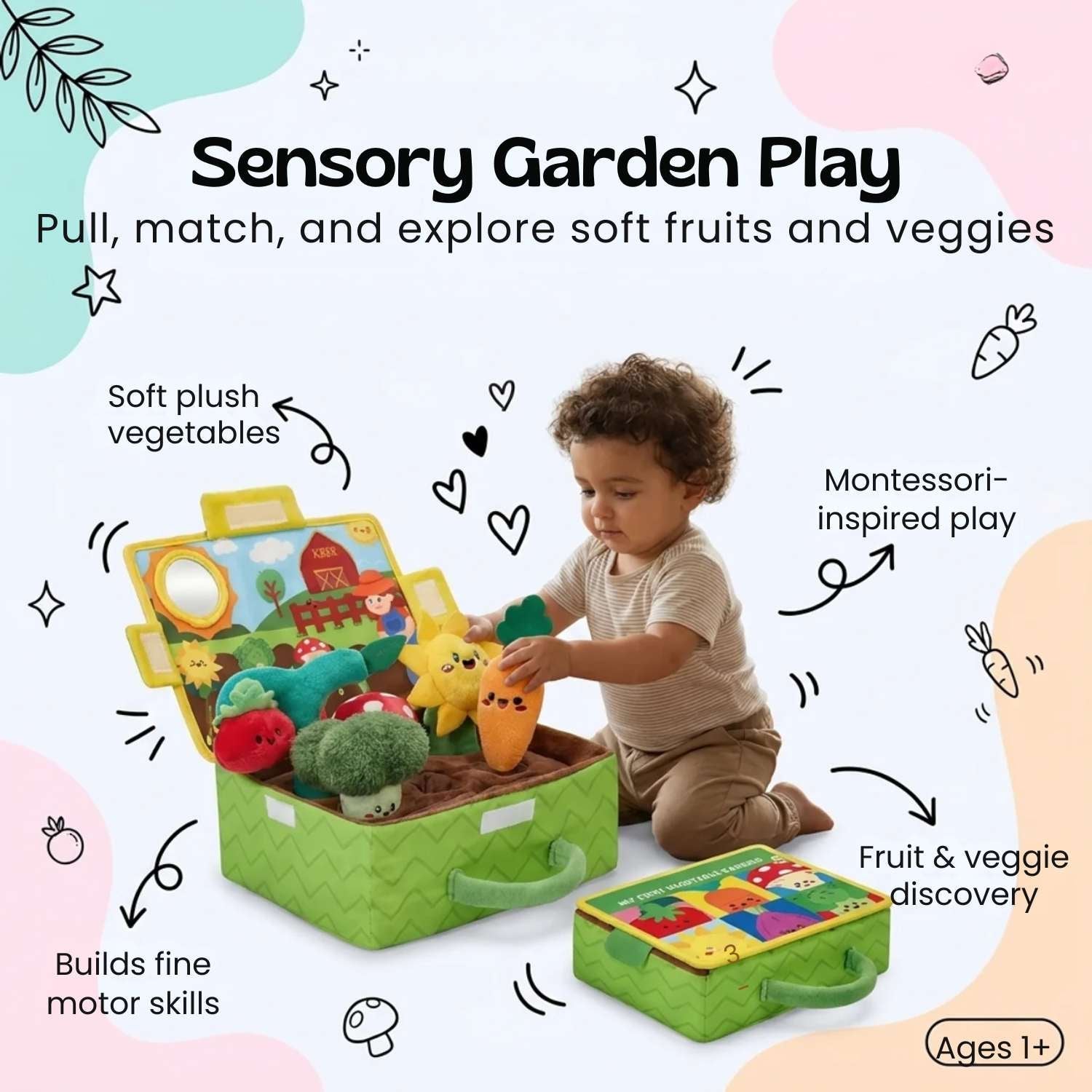 nylyCas™ Sensory Garden Plush Activity Box