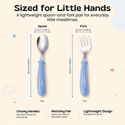 nylyCas™ LittleBite Toddler Fork & Spoon Set