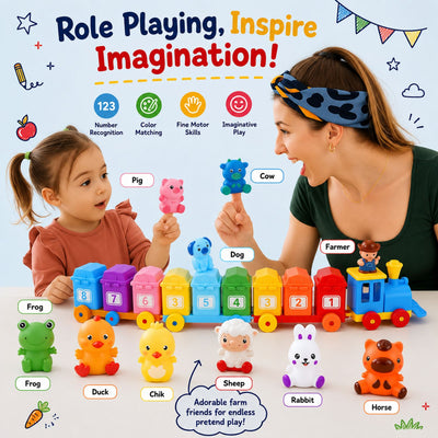 nylyCas™ Animal Train Match & Play Set