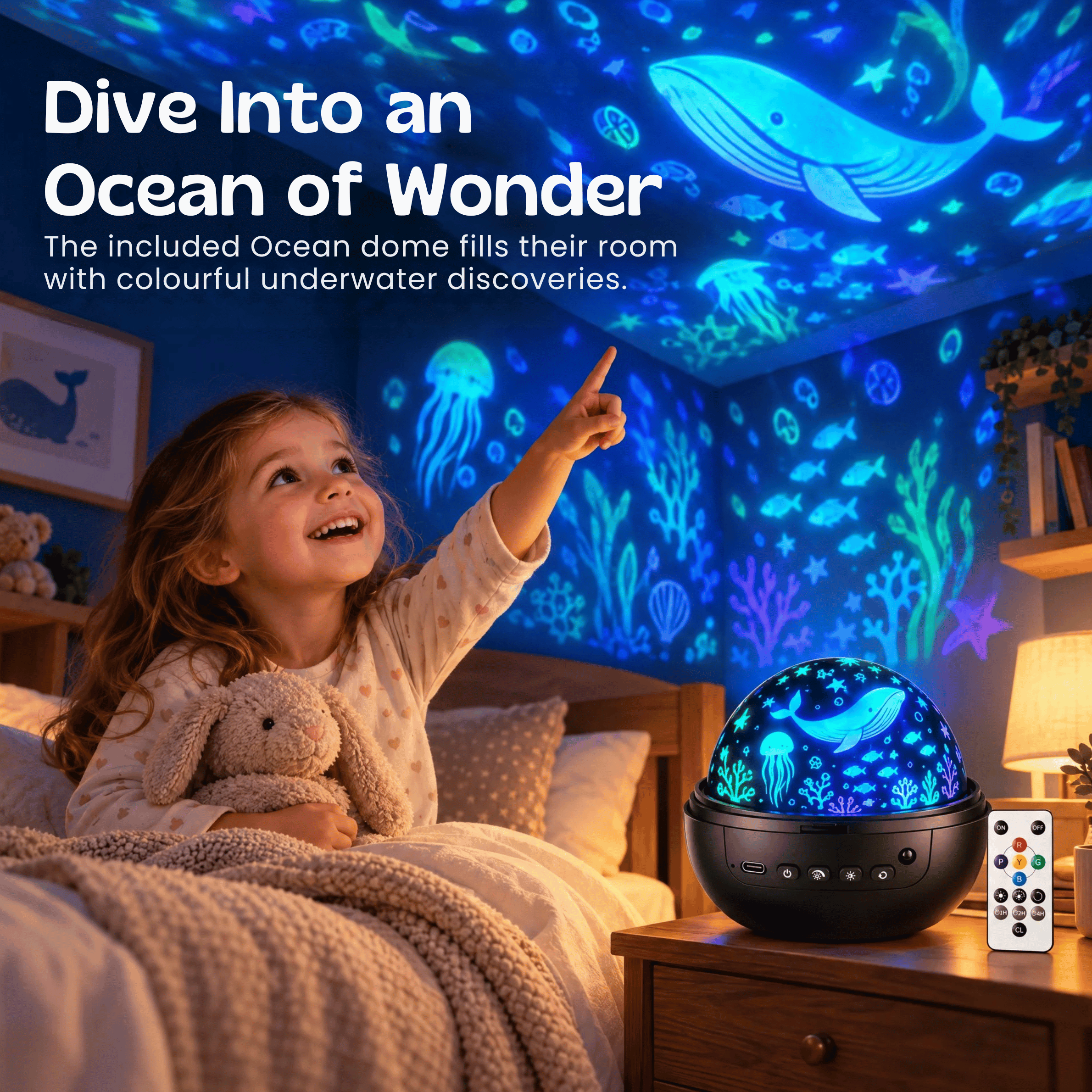 nylyCas™ StarryGlow Projector Night Light