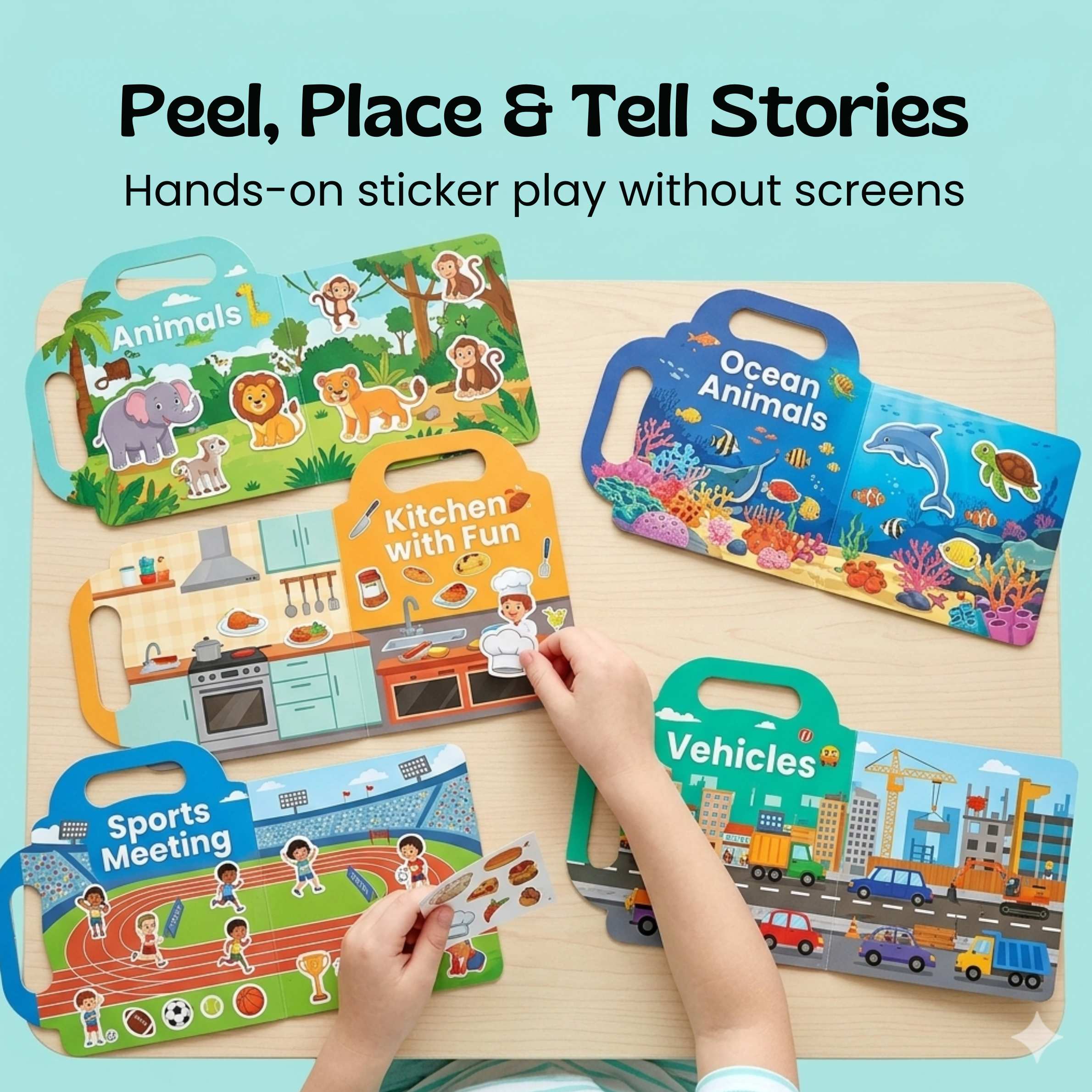 nylyCas™ PuffyScene Reusable Sticker Book