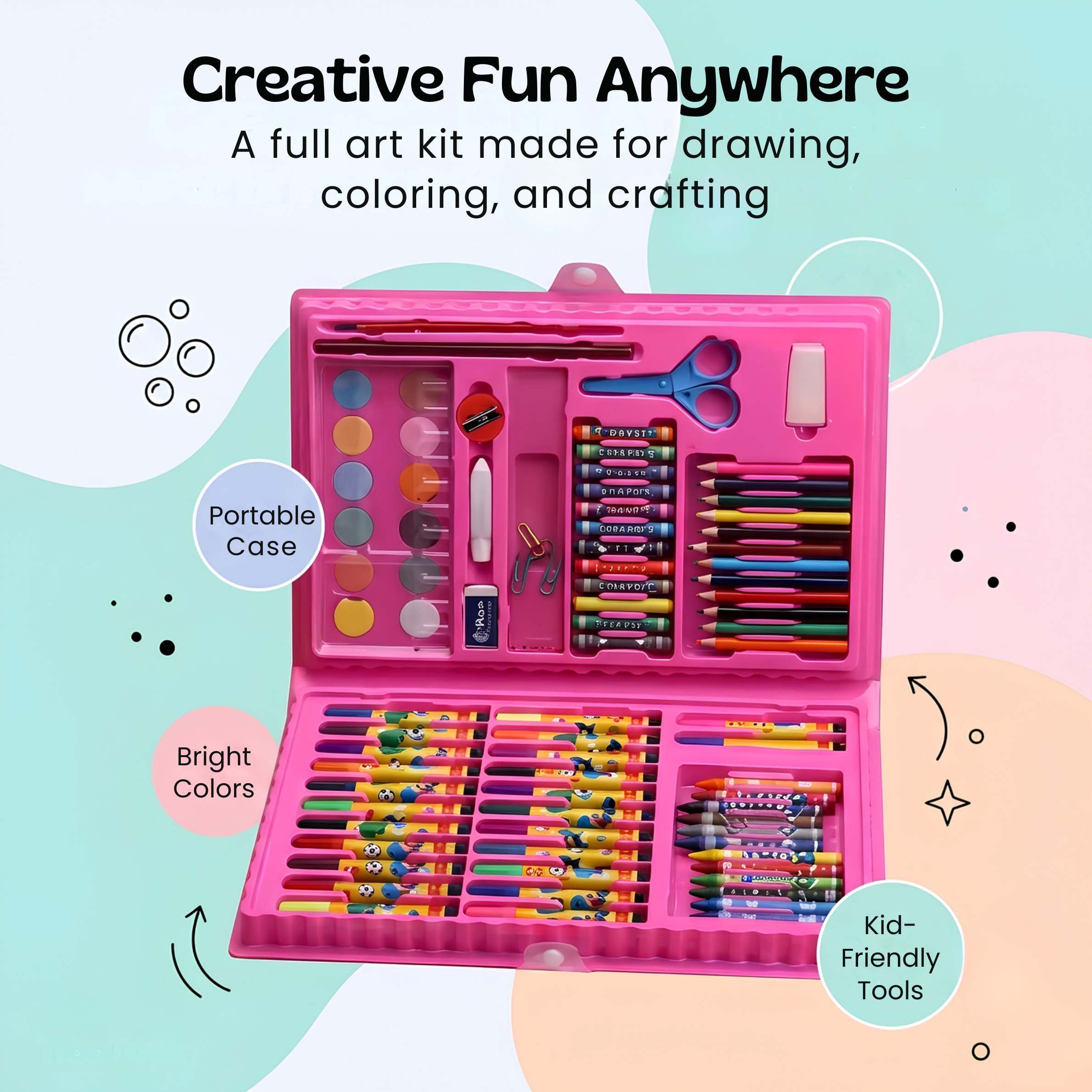 nylyCas™ MegaArtist 86-Piece Creative Art Set