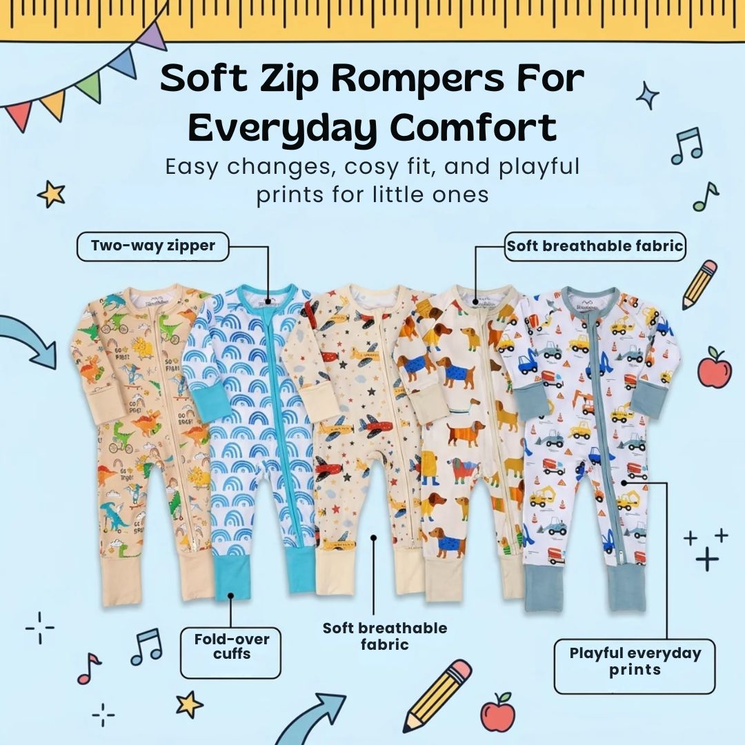 nylyCas™ Soft Zip Baby Romper