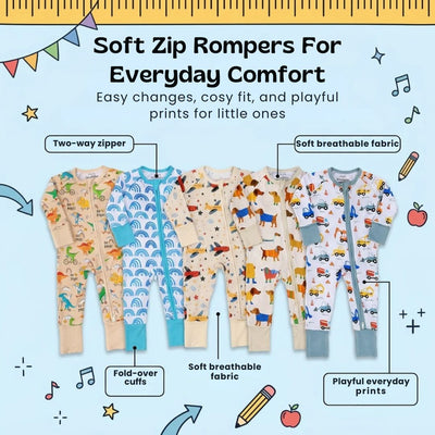 nylyCas™ Soft Zip Baby Romper