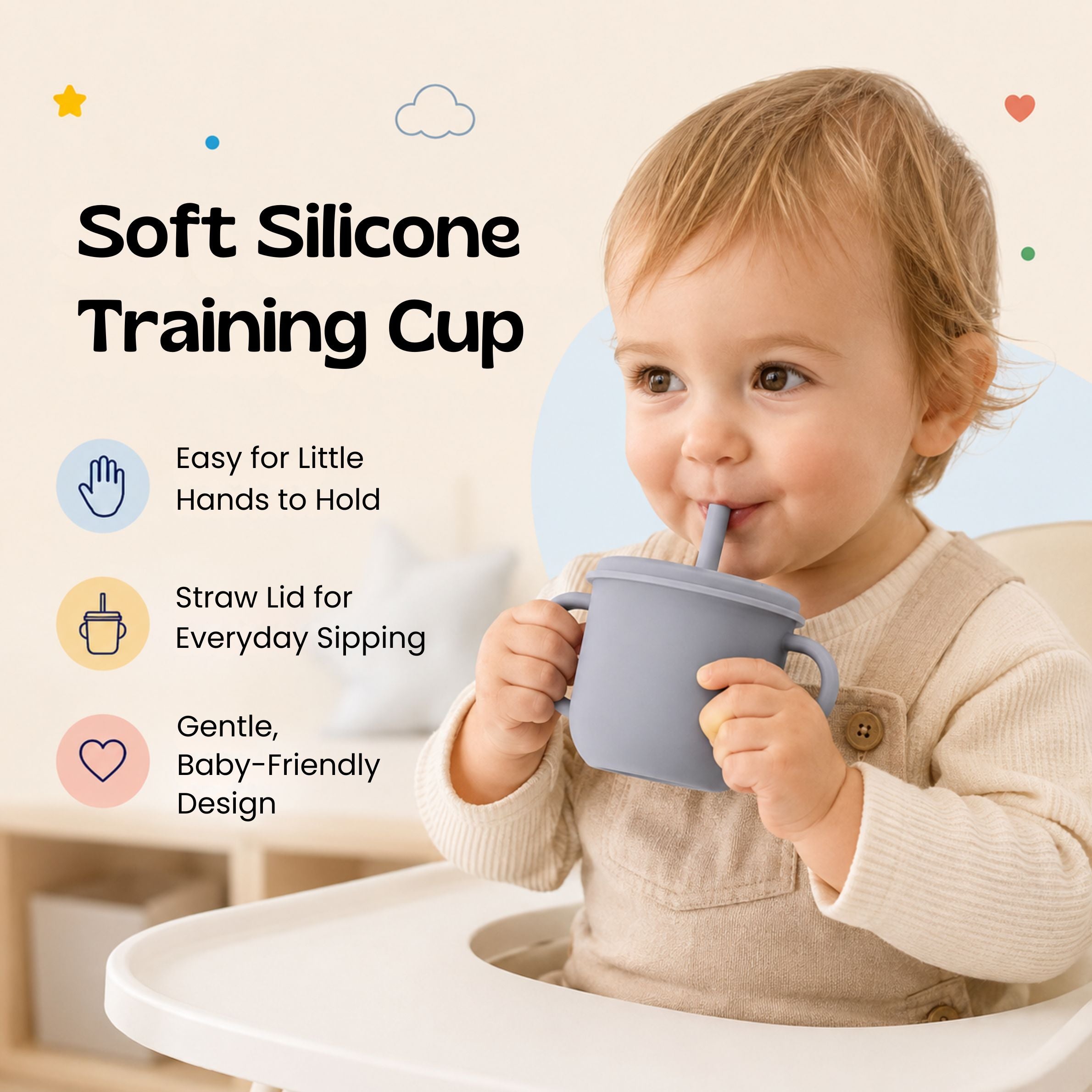 nylyCas™ Sip & Snack Silicone Training Cup