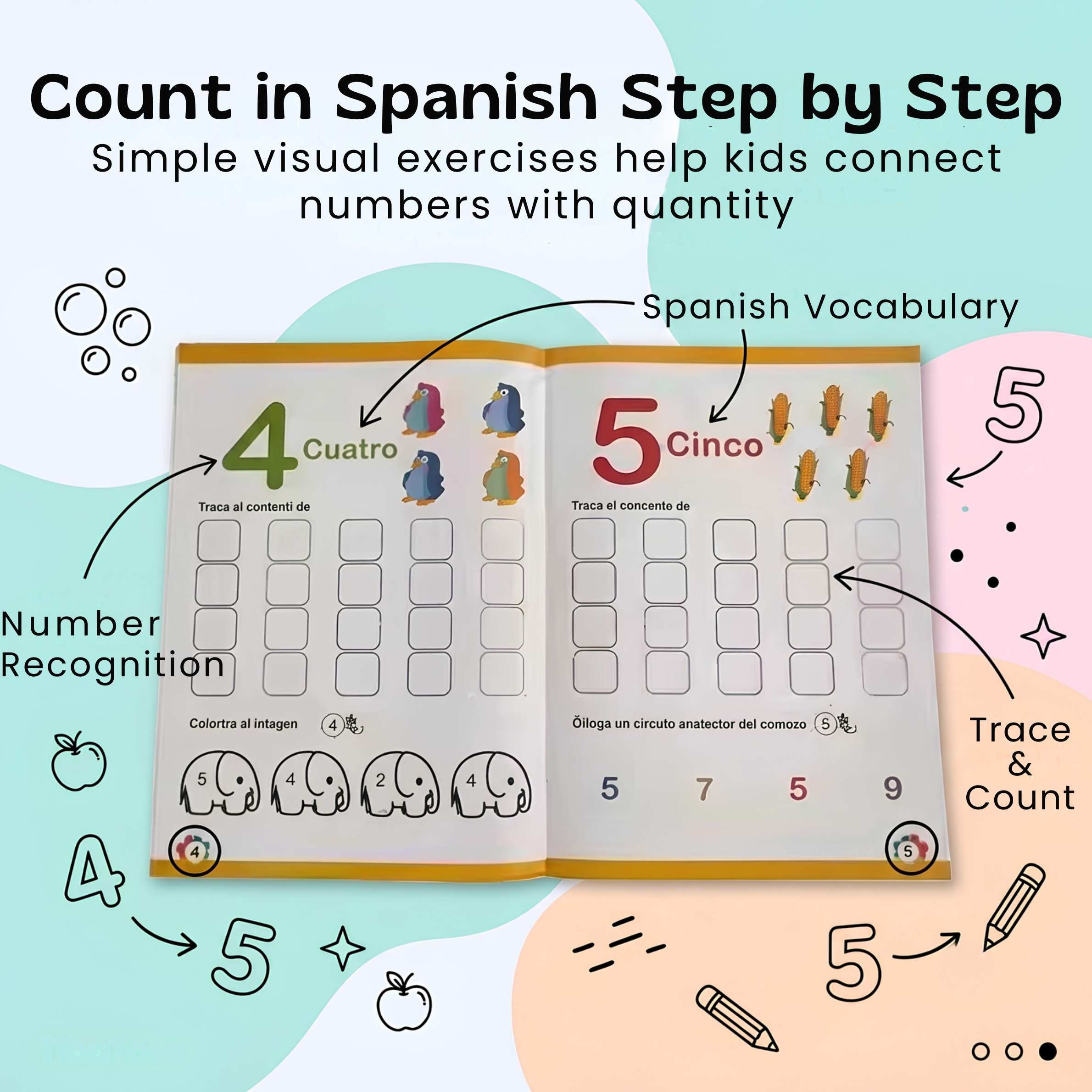 nylyCas™ Spanish NumberWorld Math Workbook