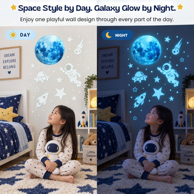 nylyCas™ GalaxyGlow Space Wall Stickers