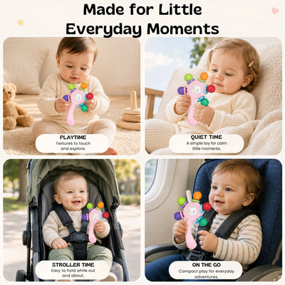 nylyCas™ RainbowGrip Baby Teether Rattle