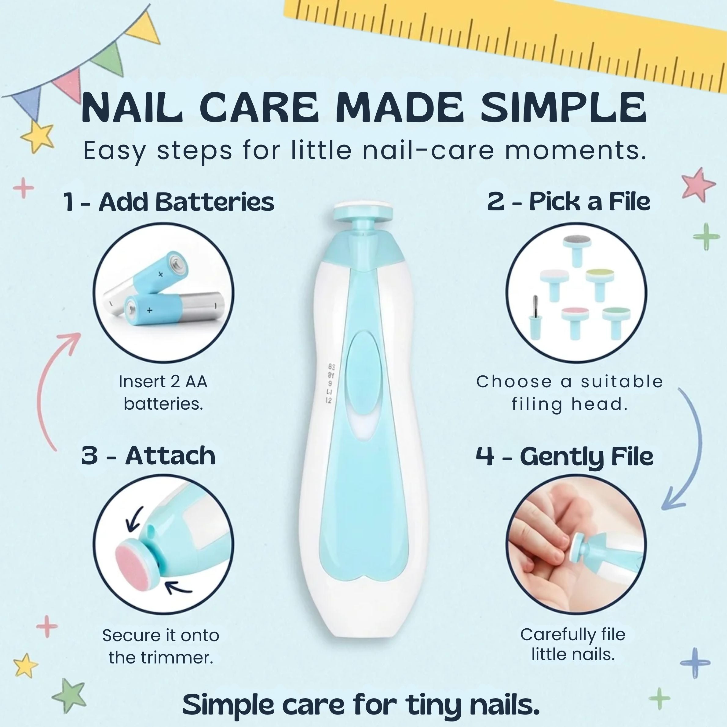 nylyCas™ Gentle Baby Nail Trimmer Set
