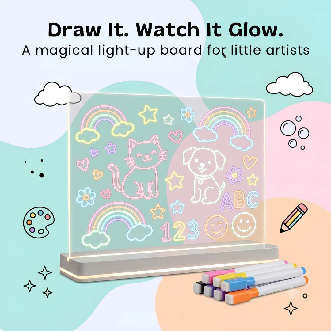 nylyCas™ GlowScribble Light-Up Drawing Board