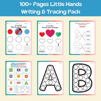 100+ Pages Little Hands Writing & Tracing Pack