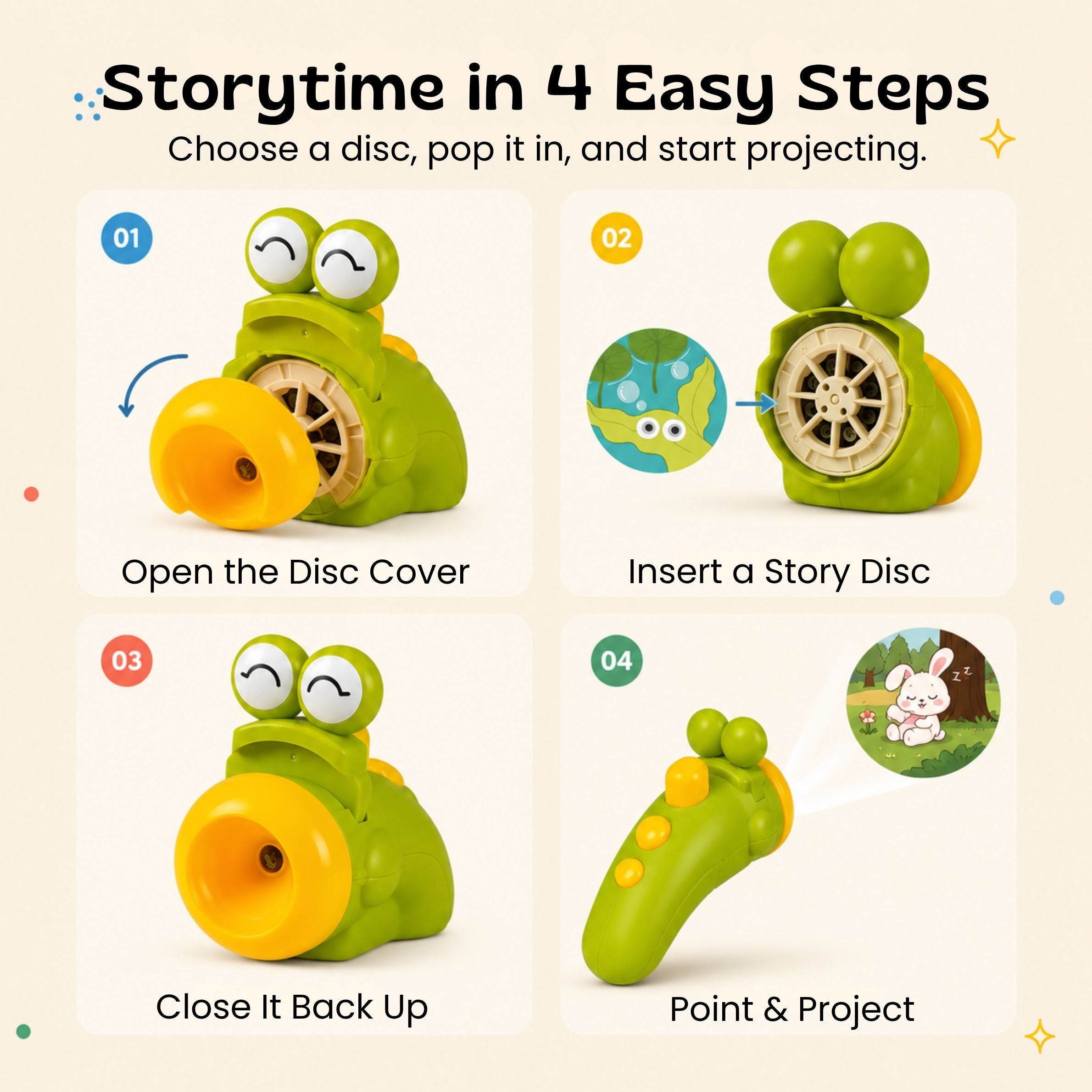 nylyCas™ Dino Story Projection Flashlight