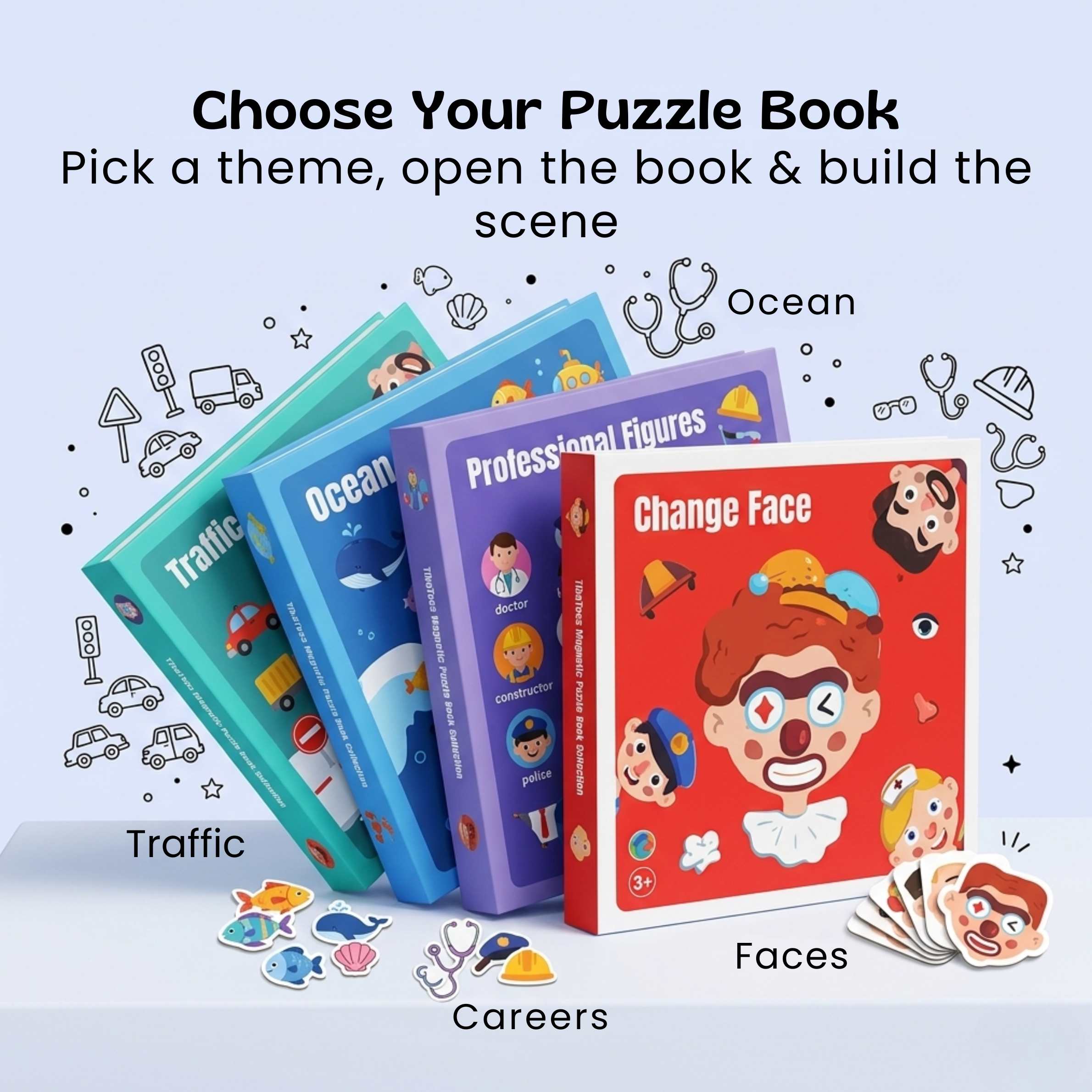 nylyCas™ MixFace Magnetic Story Puzzle