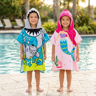 nylyRobe™ Hooded Beach Poncho Towel (3-8 years)